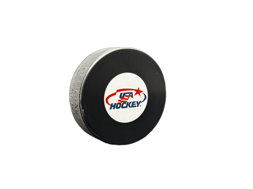 Team USA Logo Autograph Model Black Hockey Puck
