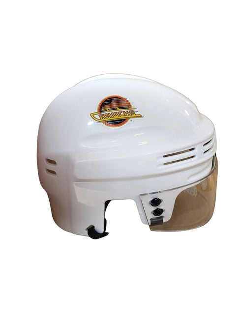 Vancouver Canucks T/B SportStar NHL Hockey Player Mini Helmet - White - GT - Wholesale.com