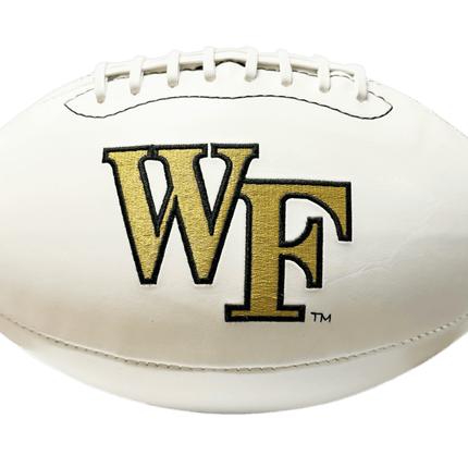 Wake Forest Demon Deacons Rawlings Jarden Sports NCAA Signature Autograph White Panel Football - Deflated
