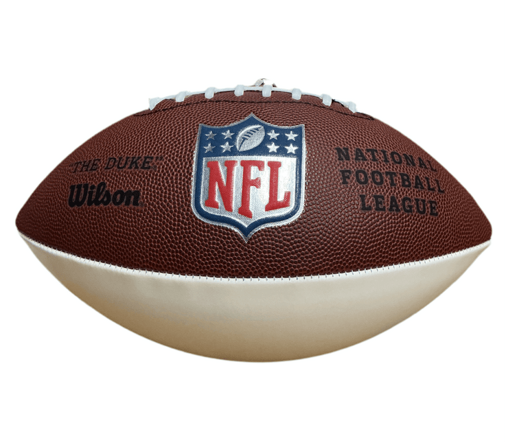 Wilson “The Duke” Silver Logo Replica NFL Official Size Game Football - GT - Wholesale.com